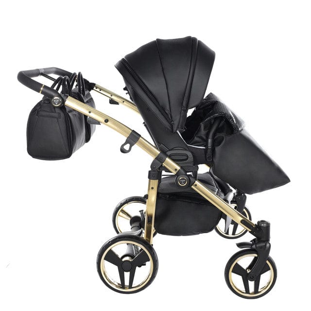 Junama Double Fluo Line Diamond Stroller - Black and Gold  Junama   