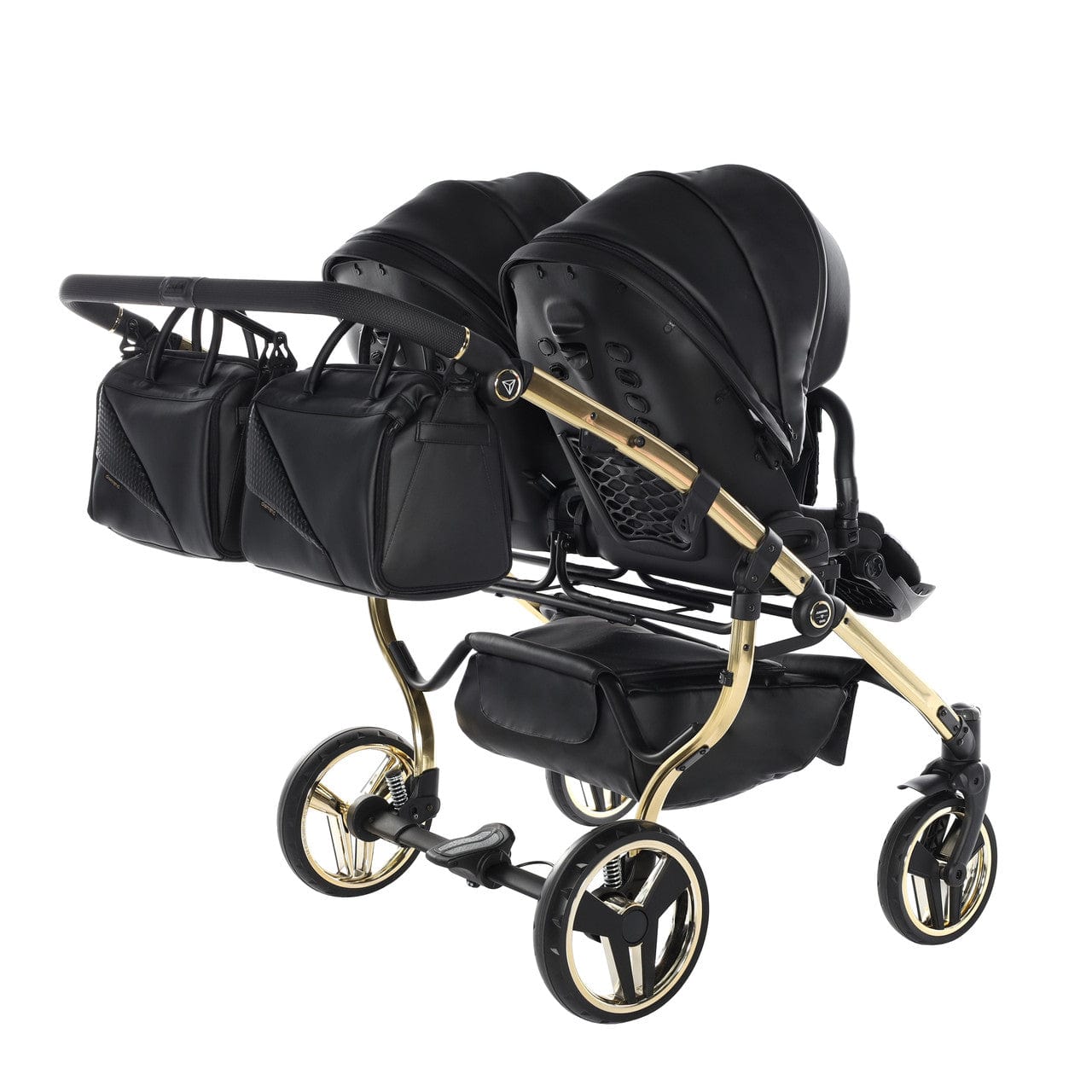 Junama Double Fluo Line Diamond Stroller - Black and Gold  Junama   