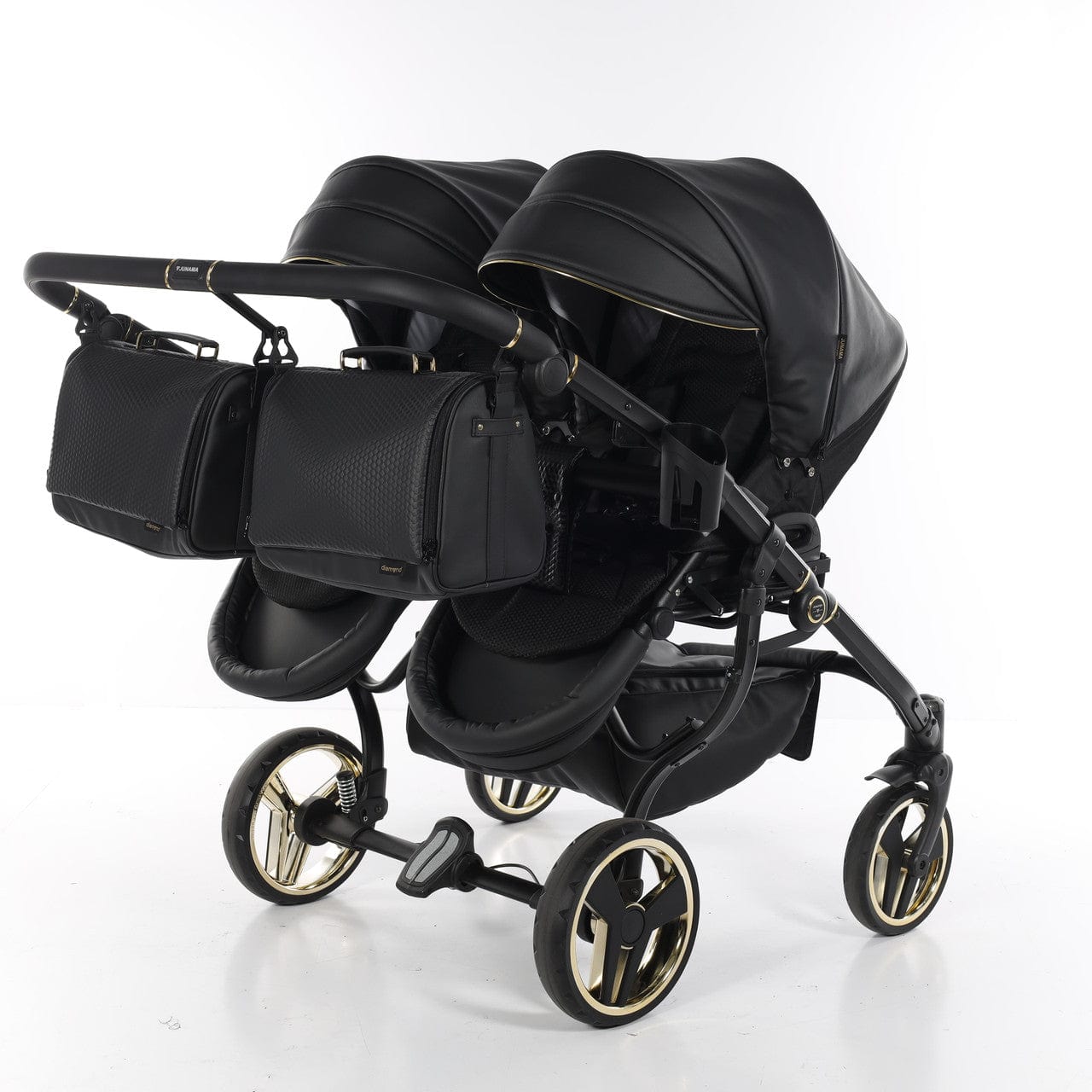 Junama Double Fluo Line Diamond Stroller - Black  Junama   