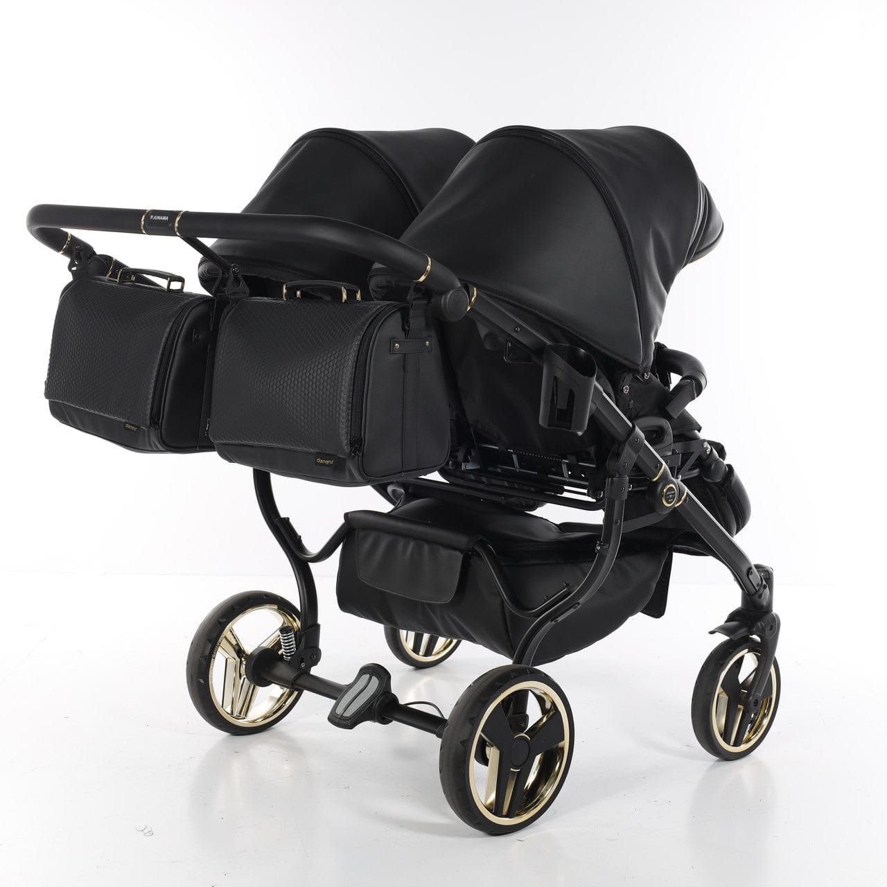 Junama Double Fluo Line Diamond Stroller - Black  Junama   