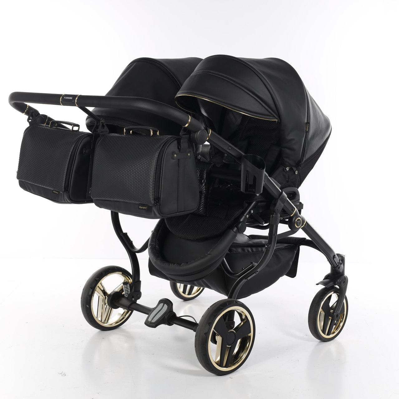 Junama Double Fluo Line Diamond Stroller - Black  Junama   