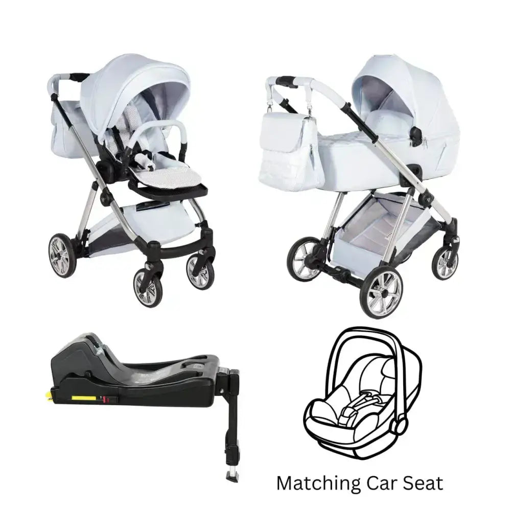 Junama Elegant Blue 3 in 1 Travel System with Isofix Junama