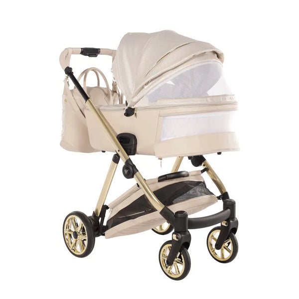 Junama Elegant Lamé Beige 3 in 1 Travel System