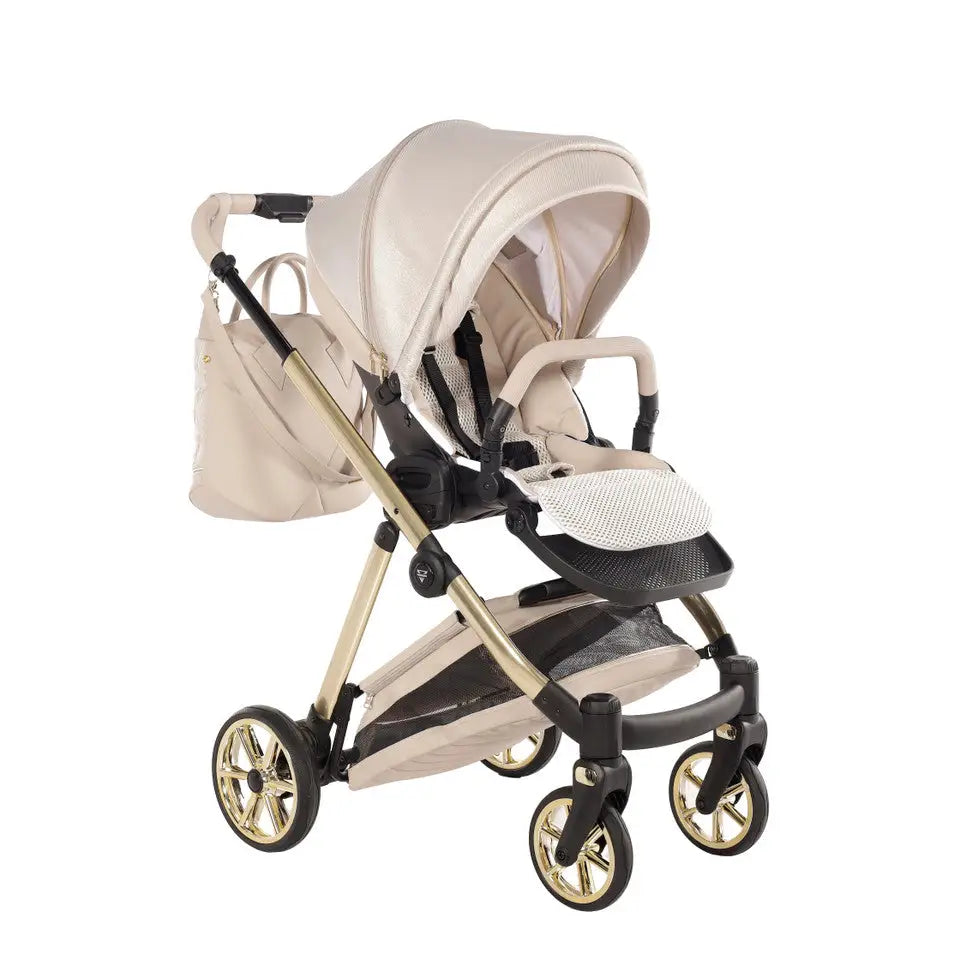 Junama Elegant Lamé Beige 3 in 1 Travel System