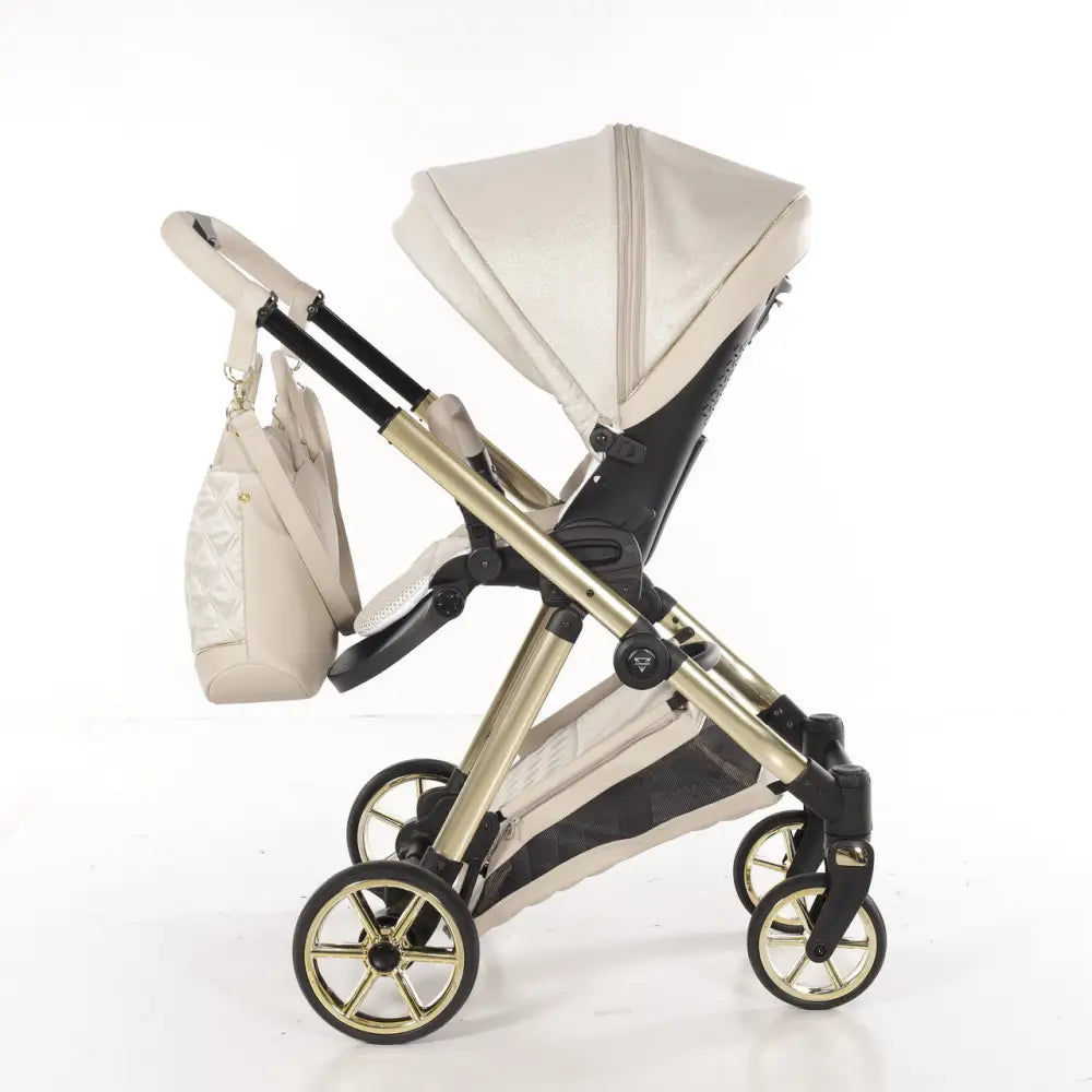 Junama Elegant Lamé Beige 3 in 1 Travel System With Isofix