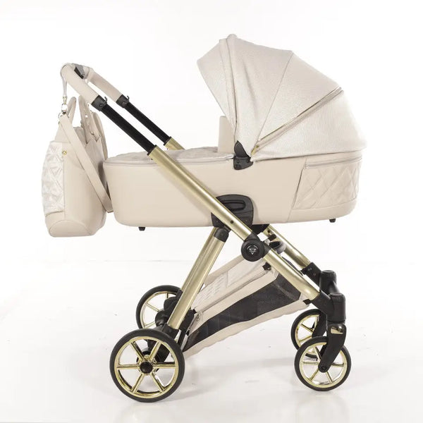 Junama Elegant Lamé Beige 3 in 1 Travel System With Isofix