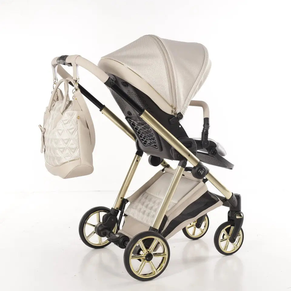 Junama Elegant Lamé Beige 3 in 1 Travel System With Isofix
