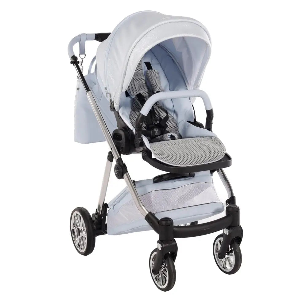 Junama Elegant Lamé Blue 2 in 1 Pushchair Junama