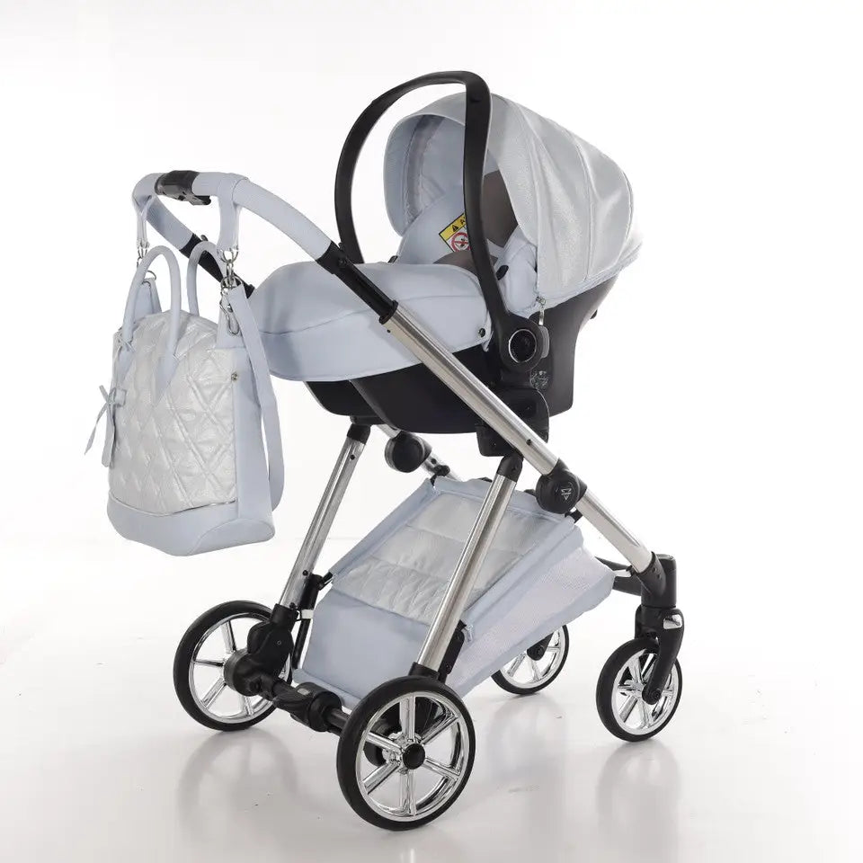 Junama Elegant Lamé Blue 3 in 1 Travel System