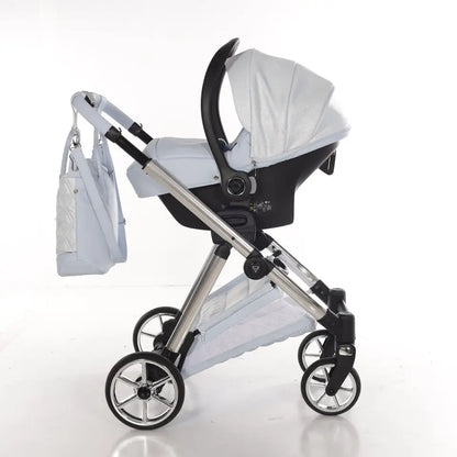 Junama Elegant Lamé Blue 3 in 1 Travel System