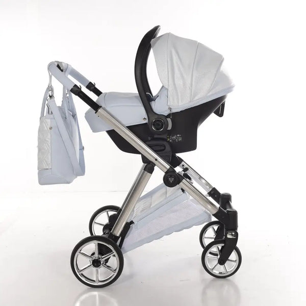 Junama Elegant Lamé Blue 3 in 1 Travel System