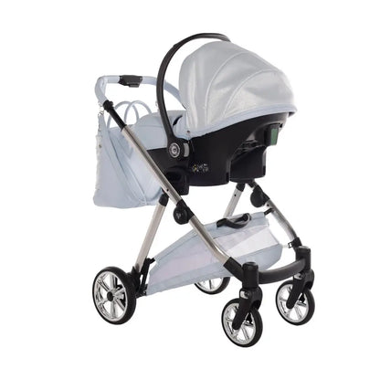 Junama Elegant Lamé Blue 3 in 1 Travel System