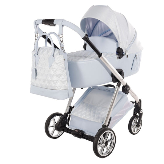 Junama Elegant Lamé Blue 3 in 1 Travel System With Isofix Junama