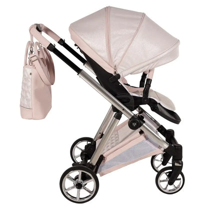 Junama Elegant Lamé Pink 3 in 1 Travel System With Isofix Junama