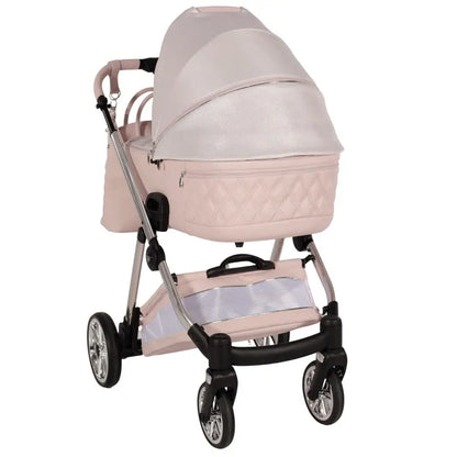 Junama Elegant Lamé Pink 3 in 1 Travel System With Isofix Junama