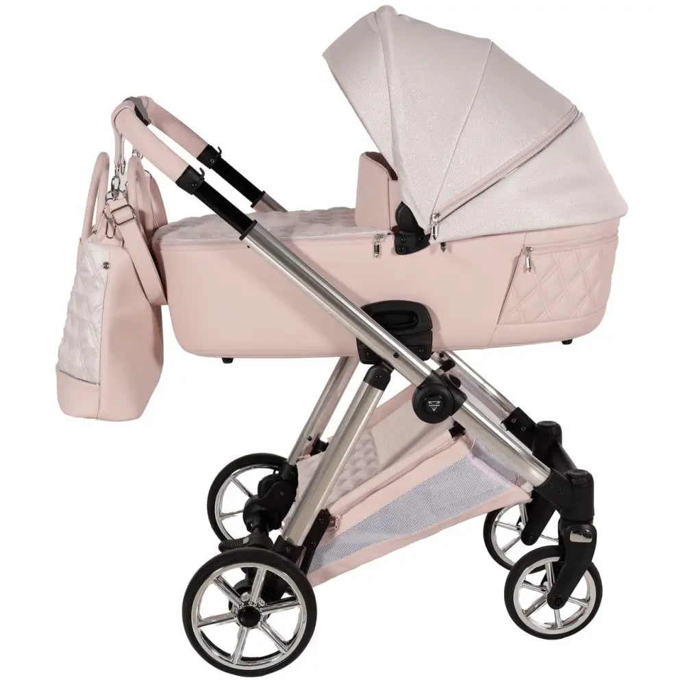 Junama Elegant Lamé Pink 3 in 1 Travel System With Isofix Junama