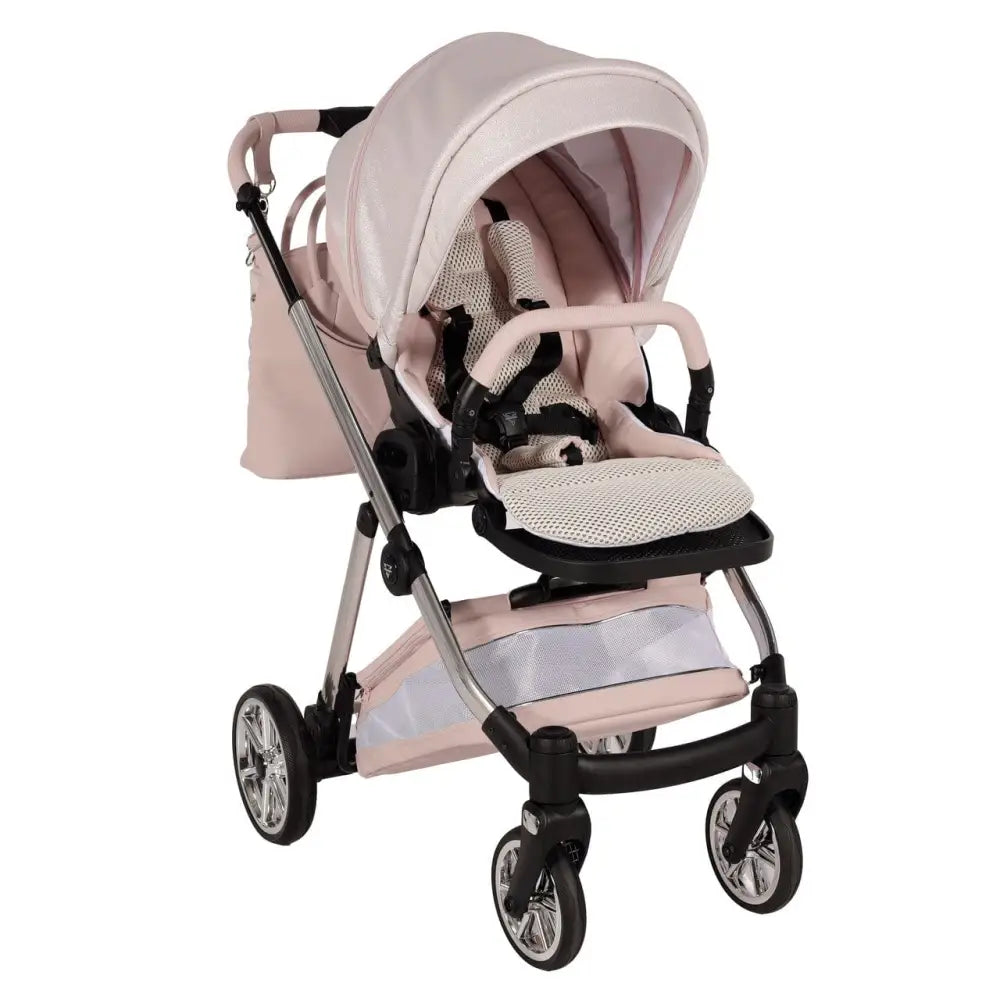 Junama Elegant Lamé Pink 3 in 1 Travel System With Isofix Junama
