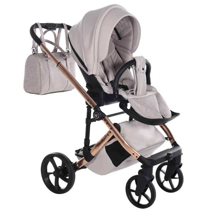 Junama Glitter Dusky Pink 2 in 1 Pram Package  Junama   