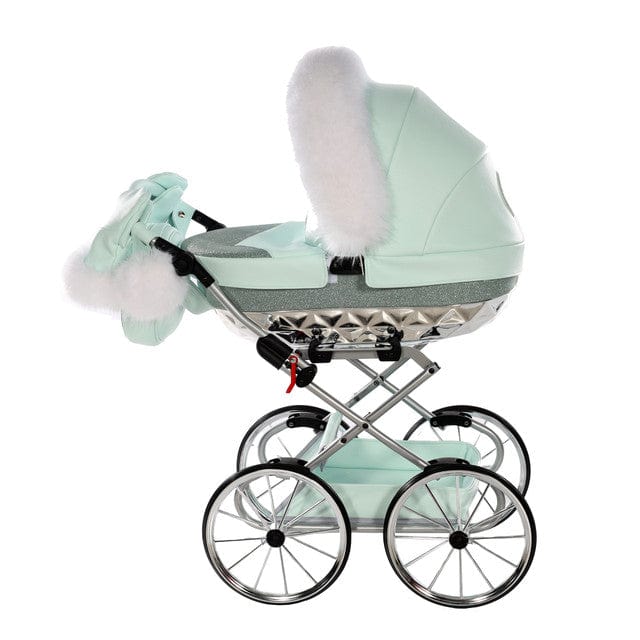 Junama Hand Made Glitter Mint Doll's Pram  Junama   