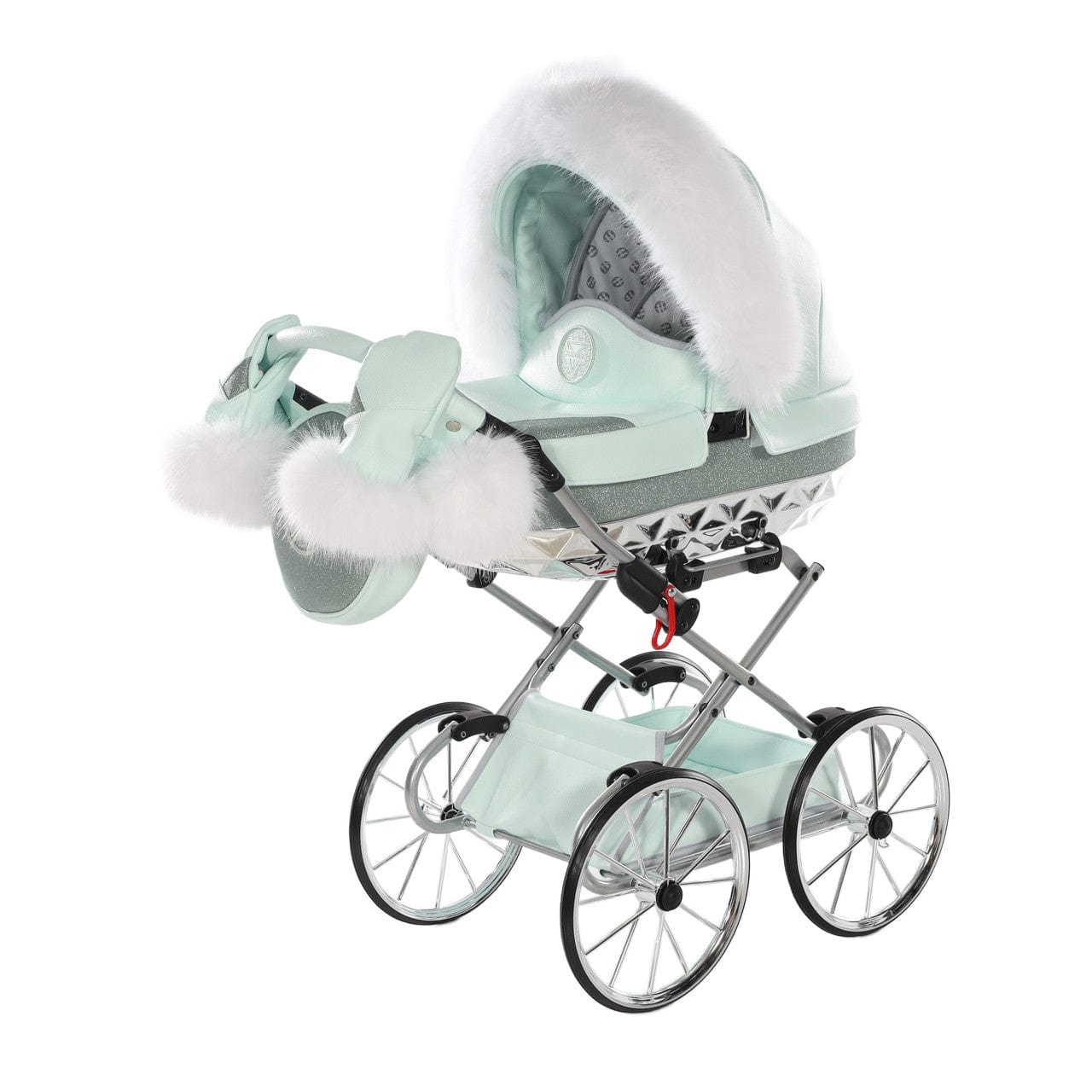 Junama Hand Made Glitter Mint Doll's Pram  Junama   