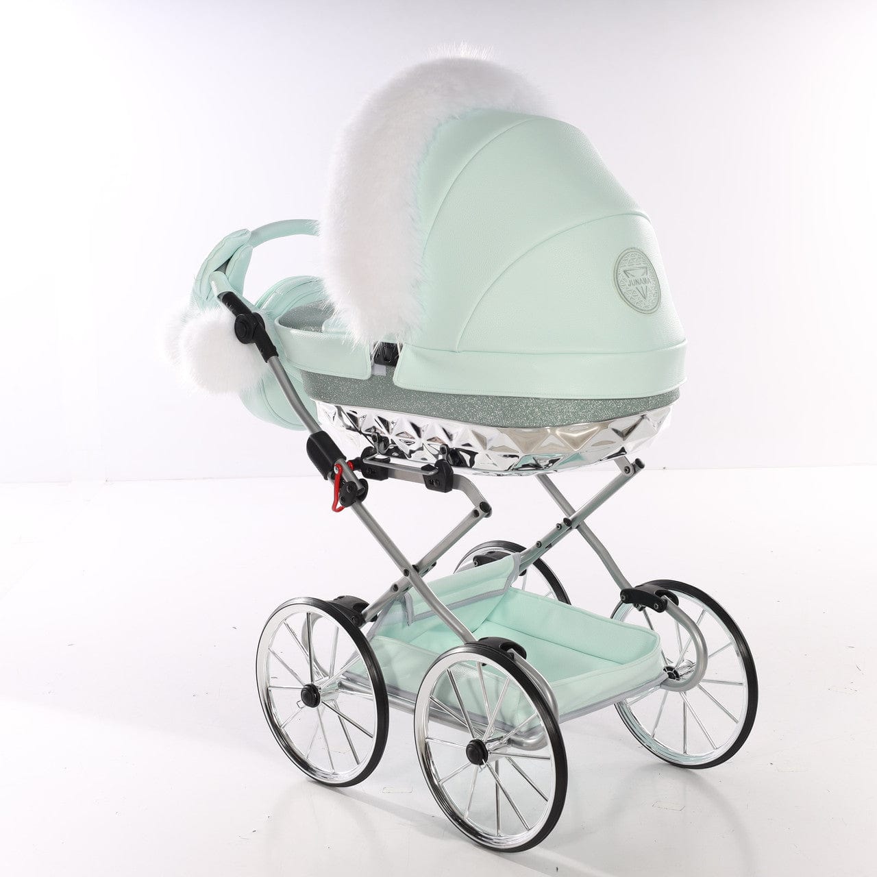 Junama Hand Made Glitter Mint Doll's Pram  Junama   