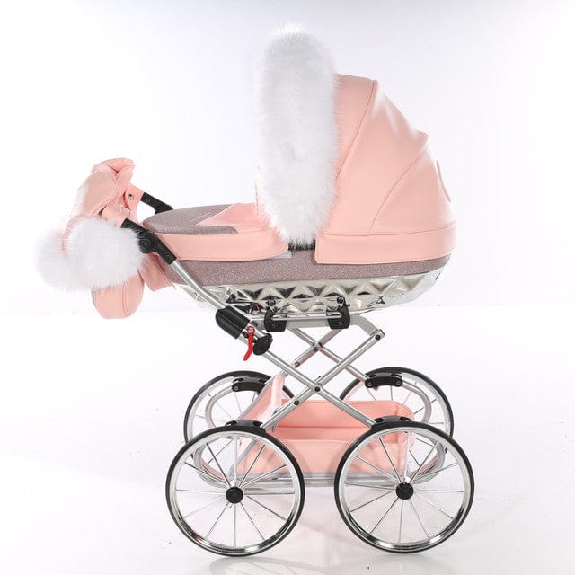 Junama Hand Made Glitter Pink Doll's Pram  Junama   