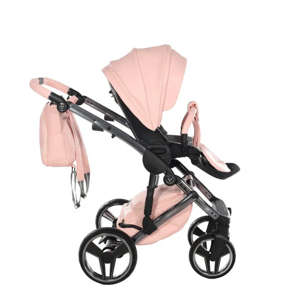 Junama Handcraft Diamond Pram – 2 in 1 Luxury Apricot Travel System Junama