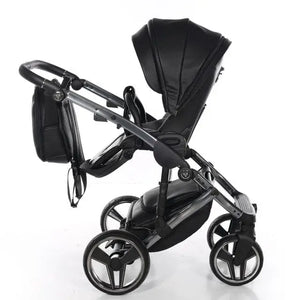 Junama Handcraft Diamond Pram – 3 in 1 Luxury Black Travel System Junama