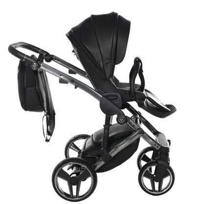 Junama Handcraft Diamond Pram – 3 in 1 Luxury Black Travel System Junama