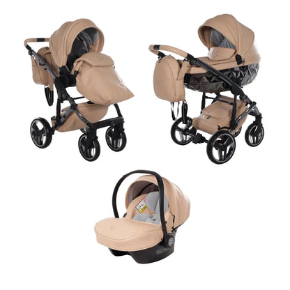 Junama Handcraft Diamond Pram – 3 in 1 Luxury Camel Travel System Junama