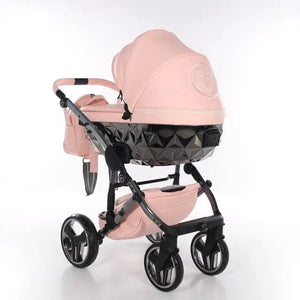 Junama Handcraft Diamond Pram With Isofix – 4 in 1 Luxury Apricot Travel System Junama