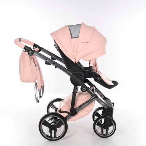 Junama Handcraft Diamond Pram With Isofix – 4 in 1 Luxury Apricot Travel System Junama