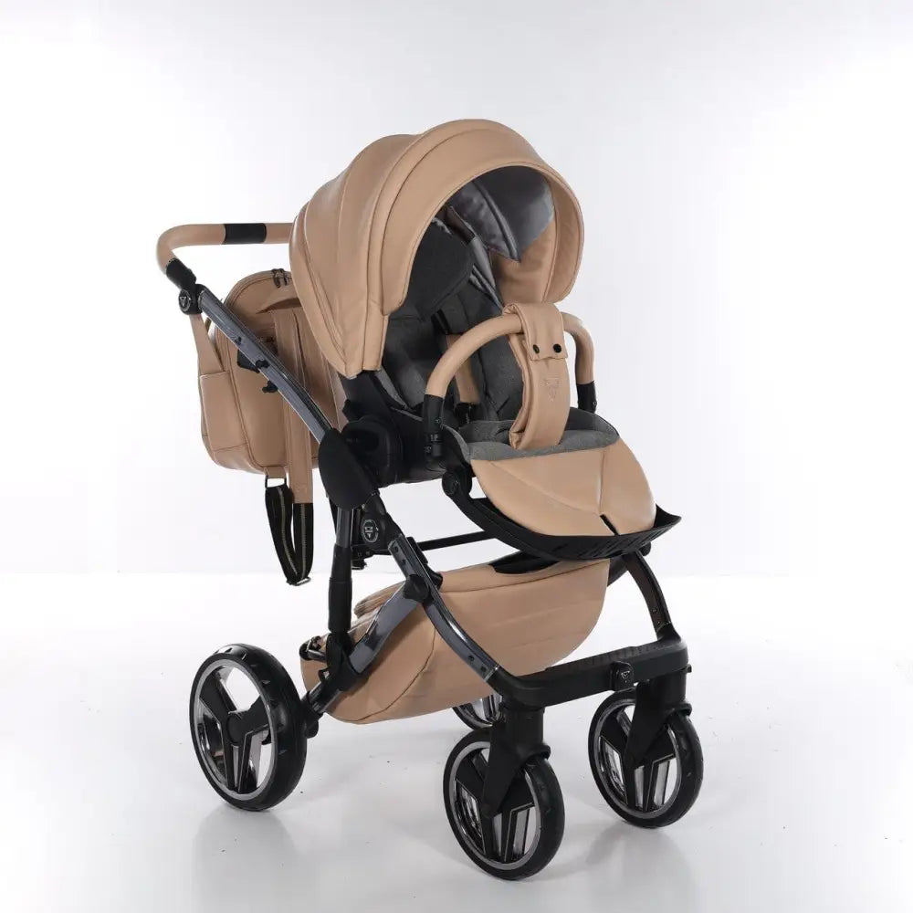 Junama Handcraft Diamond Pram With Isofix Base – 4 in 1 Luxury Camel Travel System Junama