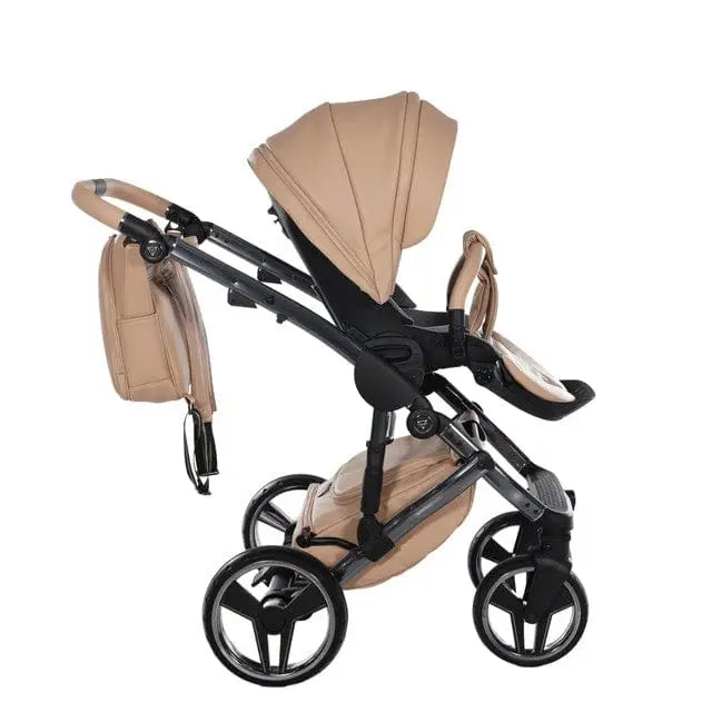 Junama Handcraft Diamond Pram With Isofix Base – 4 in 1 Luxury Camel Travel System Junama