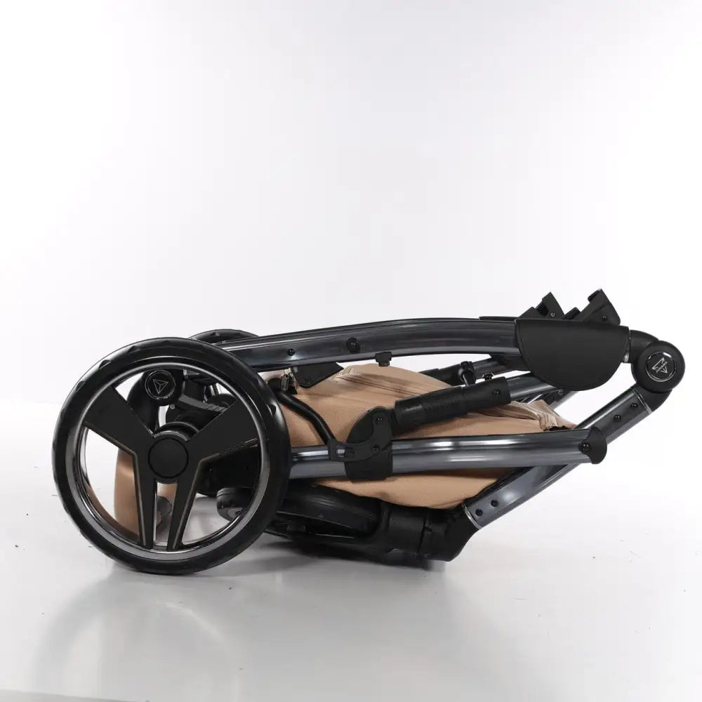 Junama Handcraft Diamond Pram With Isofix Base – 4 in 1 Luxury Camel Travel System Junama