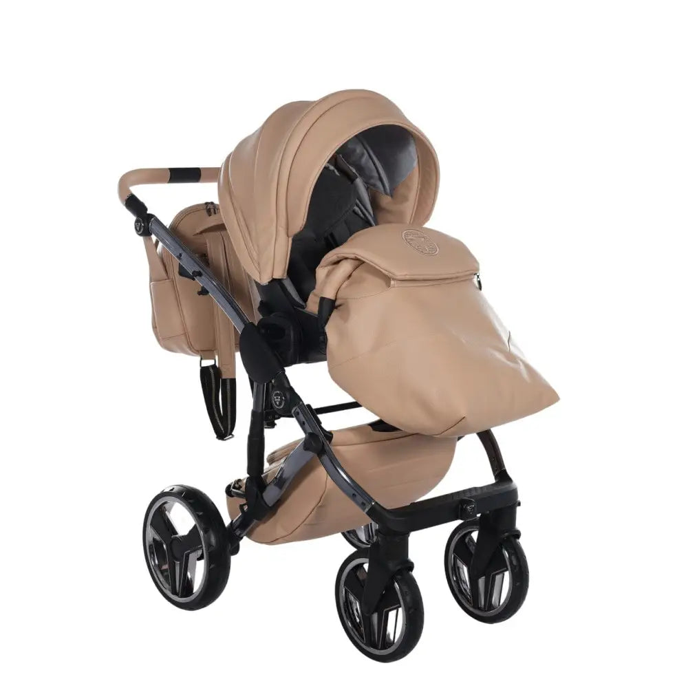 Junama Handcraft Diamond Pram With Isofix Base – 4 in 1 Luxury Camel Travel System Junama