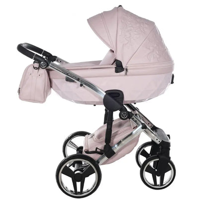 Junama Handcraft Enzo Pink Pram – 3 in 1 Luxury Travel System Junama