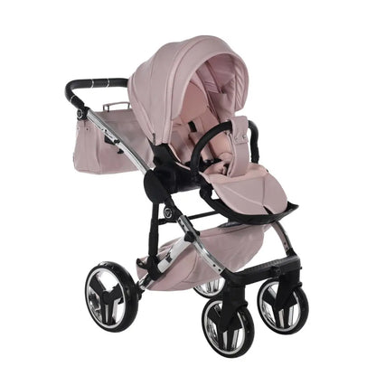 Junama Handcraft Enzo Pink Pram – 3 in 1 Luxury Travel System Junama