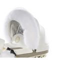 Junama Luxury White Dolls Pram Fur Hood  Junama   