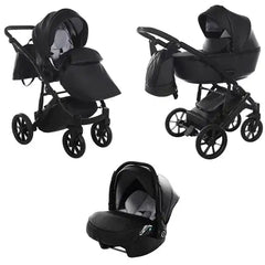 Junama Space Eco Leatherette 3 in 1 Pram - Black