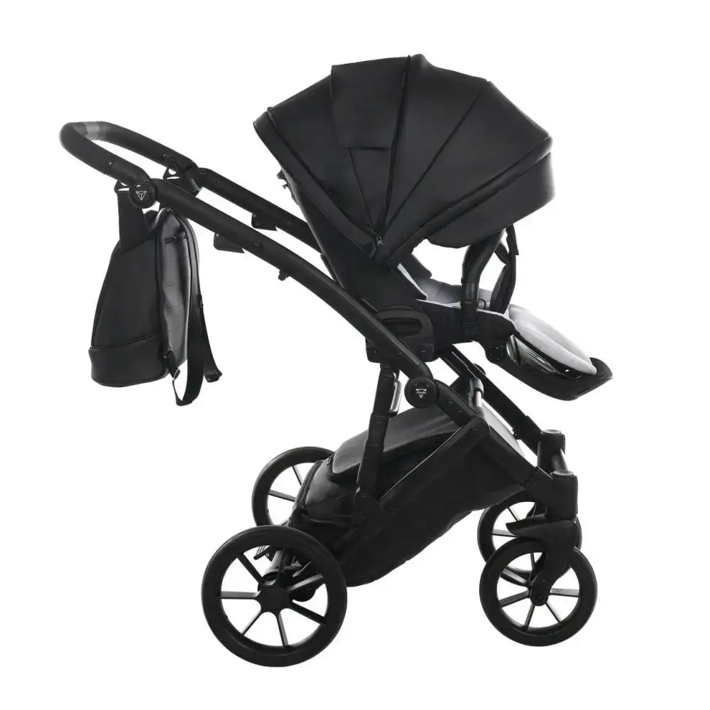 Junama Space Eco Leatherette 3 in 1 Pram - Black Junama