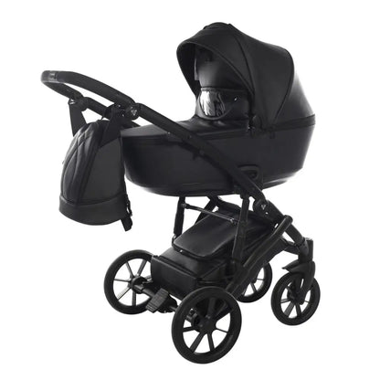 Junama Space Eco Leatherette 3 in 1 Pram - Black Junama