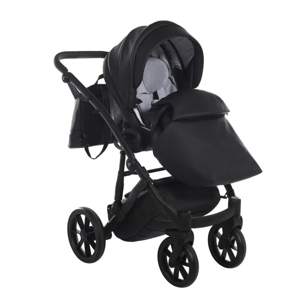 Junama Space Eco Leatherette 3 in 1 Pram - Black Junama