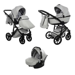 Junama Space Eco Leatherette 3 in 1 Pram - Grey