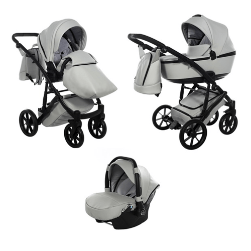 Junama Space Eco Leatherette 3 in 1 Pram - Grey  Junama   