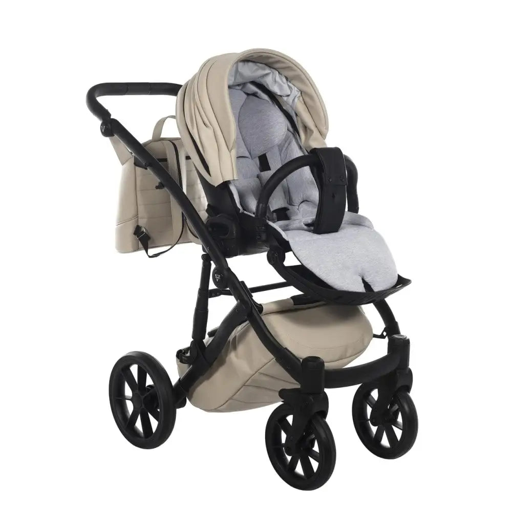 Junama Space Eco Leatherette 4 in 1 Travel System with Isofix Base - Latte Junama