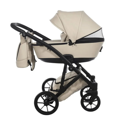 Junama Space Eco Leatherette 4 in 1 Travel System with Isofix Base - Latte Junama