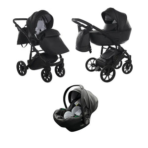 Junama Space Eco Leatherette 4 in 1 Travel System with Isofix - Black Junama