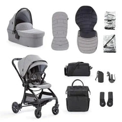 Junior Jones Aylo Grey Marl - 11 Piece Luxury Stroller Bundle