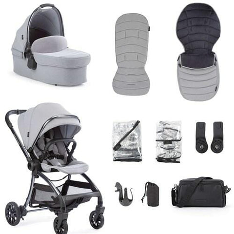 Junior Jones Aylo Pebble Grey - 10 Piece Stroller Bundle